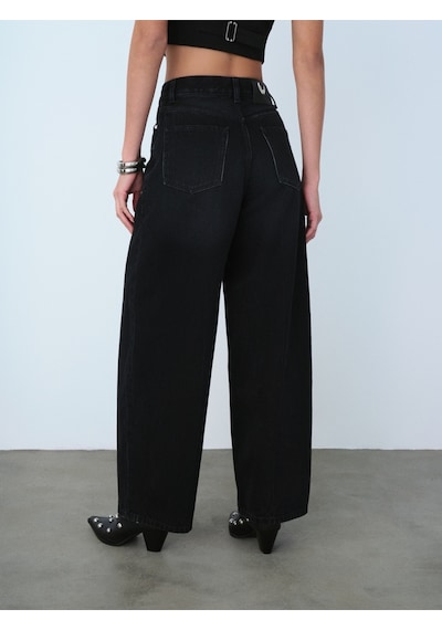 Super Baggy Baggy Fit Kadın Pantolon Denim