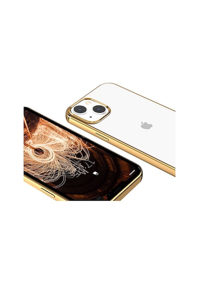 Apple Uyumlu iPhone 13 Kılıf Zore Pixel Kapak Gold