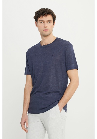 AC&Co / Altınyıldız Classics Erkek Lacı %100 Keten Slim Fit Dar Kesim Bisiklet Yaka Tişört Lacı AC&Co / Altınyıldız Classics Erkek Lacı %100 Keten Slim Fit Dar Kesim Bisiklet Yaka Tişört Lacı