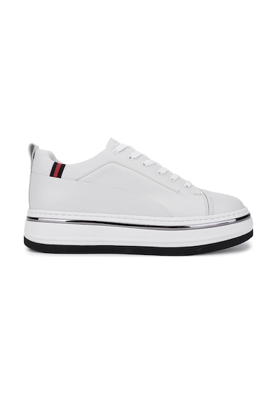 Tamer Tanca Erkek Hakiki Deri Beyaz Sneakers & Spor Ayakkabı 381 21624 Erk Ayk Y25 Beyaz Dr/met Beyaz