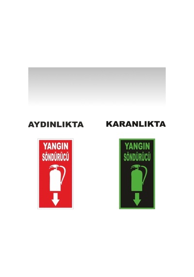 Yangın Tüpü Levhası Uyarı Levhası 12x25 Cm Pvc Kolay Montaj İkaz Tabelası - 905684052