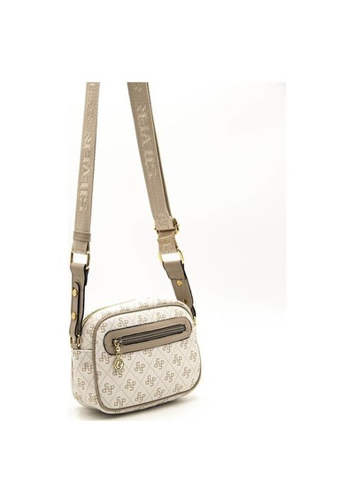 Silver Polo Sp1111 Kadın Çapraz Çanta Monogram Bej-kum