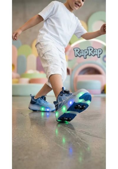 Marco Kids Mavi Çocuk Tekerlekli Paten Spor Ayakkabı