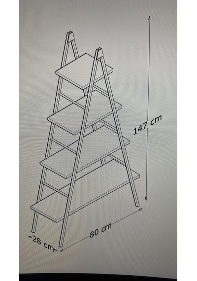 Tr Elegance Dekoratif Piramit Kitaplık 4 Raflı Genel Tr Elegance Dekoratif Piramit Kitaplık 4 Raflı Genel