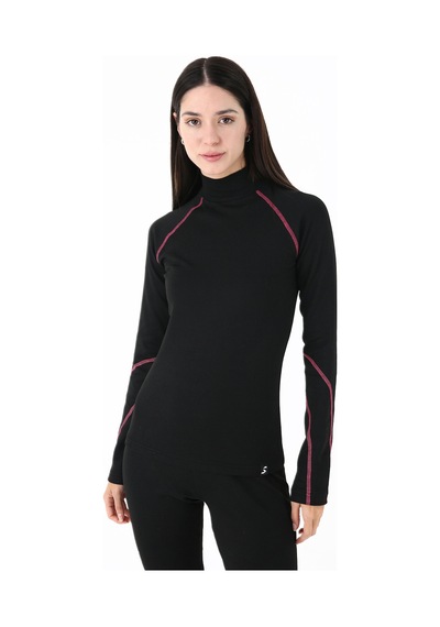 Scorp Thermo-fit Kadın Yarım Boğazlı Termal Üst Kayak İçlik Siyah Siyah