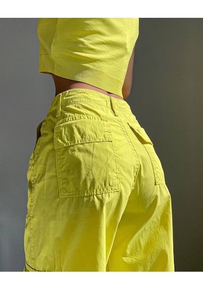 Volumex Çok Tarz Kargo Cins Limon Yeşili Pantolon Yeşil