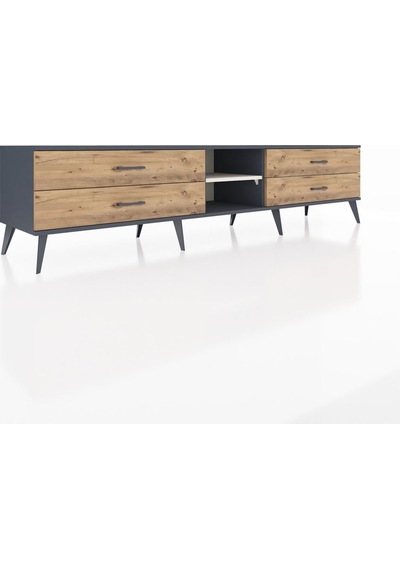 Hyperion Tv Ünitesi Tek Raflı 4 Çekmeceli 220x44x51 Antrasit-aytaşı/çam Aytası/atlas Çam - Antrasıt Hyperion Tv Ünitesi Tek Raflı 4 Çekmeceli 220x44x51 Antrasit-aytaşı/çam Aytası/atlas Çam - Antrasıt