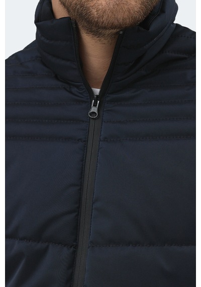 Slazenger Blanco Erkek Dik Yaka Slim Fit Lacivert Mont & Kaban Lacivert