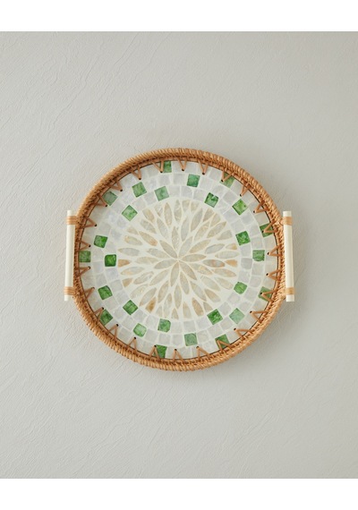 English Home Celina Rattan Tepsi 28 Cm Kahverengi