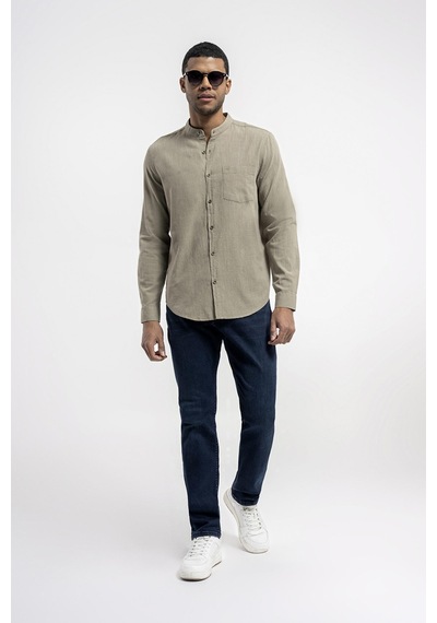 Loft Lf2014781 Erkek Uzun Kollu Gömlek Khaki