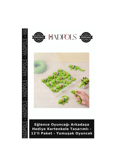 Eğlence Oyuncağı Arkadaşa Hediye Kertenkele Tasarımlı - 12'li Paket - Yumuşak Oyuncak