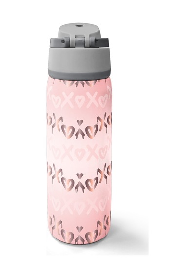 Coral High Pudra Desenli Pipetli Ve Direkt İçim Çelik Termos 800 Ml 38594 Pudra