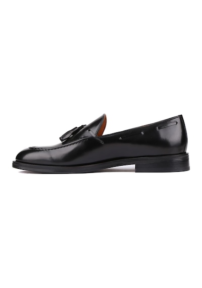 Shoetyle - Siyah Açma Deri Püsküllü Erkek Klasik Ayakkabı 250-7951-836-siyah