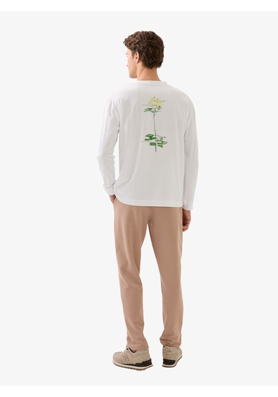 Erkek T-shirt 40829 - Beyaz Beyaz