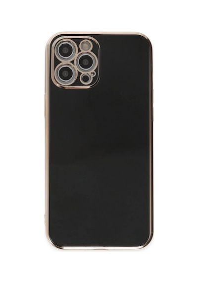 İphone 12 Pro Max Kılıf Volet Silikon - Siyah