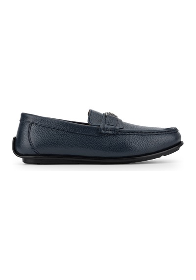 Tamer Tanca Erkek Hakiki Deri Lacivert Loafer Ayakkabı 818 3429 Erk Ayk Y26 Lacı Fltr
