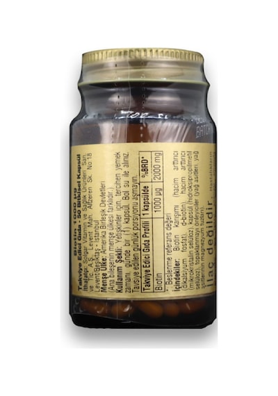Solgar Biotin 1000 Mcg 50 Bitkisel Kapsül