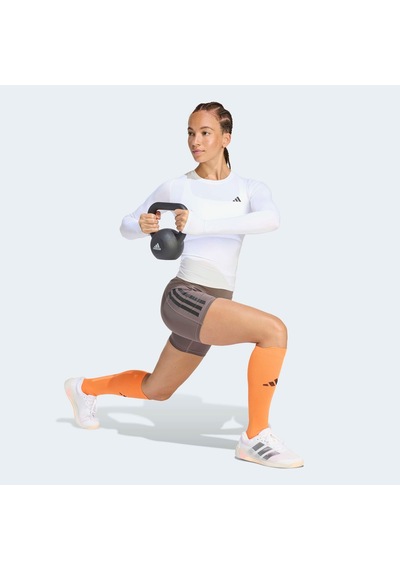 Adidas Optime Workout 3stripes Kadın Kahverengi Antrenman Taytı Jz1099 Gri