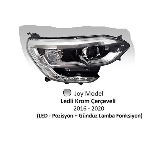 Far Manuel Sol Renault Megane Iv 2017- Joy Model Ledli Krom Çerçeveli