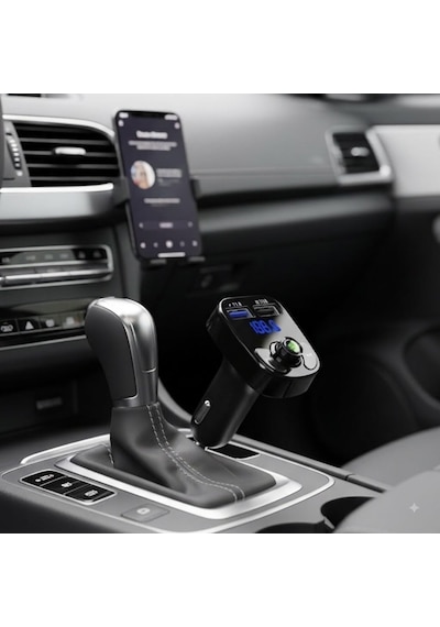 X8 20w Hızlı Şarj Bluetooth Fm Transmitter Çakmaklık Girişli