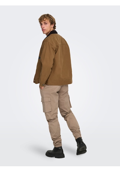 Only & Sons Onstımber Cotton Jacket Otw Erkek Kahverengi Mont - 22035717 Kahverengi