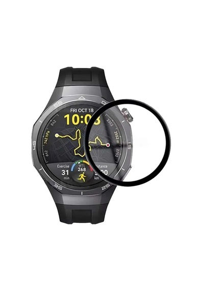 Forzacase Huawei Watch Gt5 Pro 46mm İçin Çerçeveli Tam Kaplayan 3d Pet Ekran Koruyucu Film - Fc016