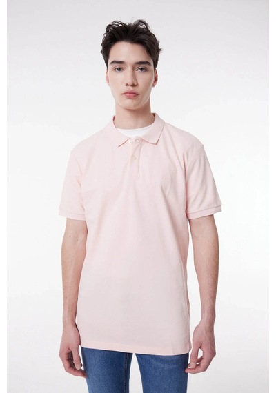 Regular Fit Normal Kesim Polo Yaka Tişört L211810611 Pembe
