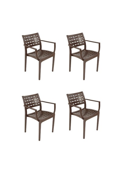 Mandella Cafe Koltuk 4 Adet Kahverengi Diğer