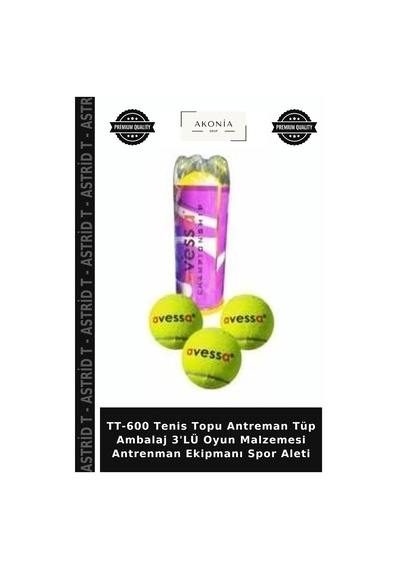 Tt-600 Tenis Topu Antreman Tüp Ambalaj 3'lü Oyun Malzemesi Antrenman Ekipmanı Spor Aleti