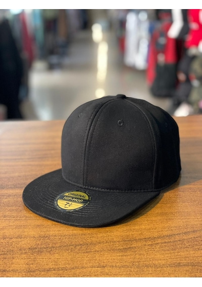 Hiphop Snapback Rapper Basket Siyah Kanvas Cap Şapka Siyah