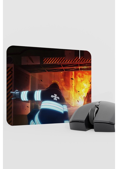 Fire Force Anime V1 - 22x18 Gaming Kauçuk Kaymaz Taban Mouse Pad Fare Altlığı