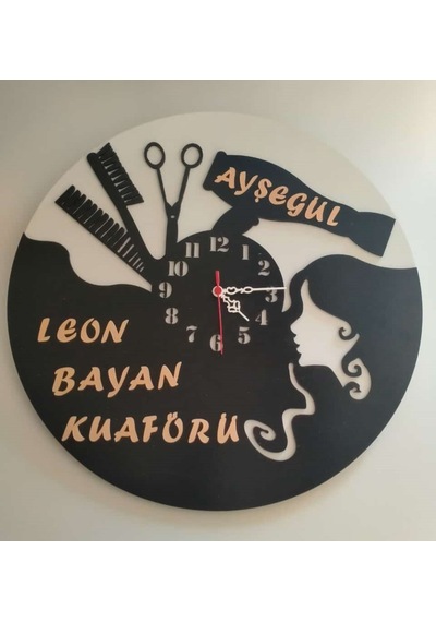Kuaför Veya Güzellik Merkezi 3+3 Mdf Kişiye Özel İsim Yazılı Duva Altın - Siyah