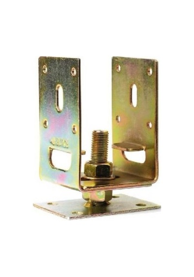 M14 Ayarlı Tablalı Kaliteli Sağlam Sac Pergule Ayağı 2,5 Mm Tabalı Vidalı