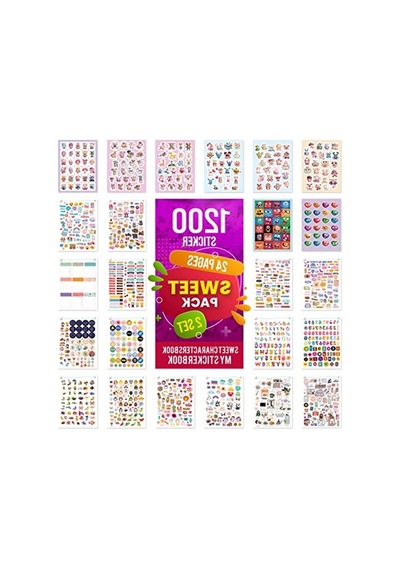 Sweet Sticker Set: 1200 Adet Çıkartma İle Yaratıcı Projeler İçin Abanoz