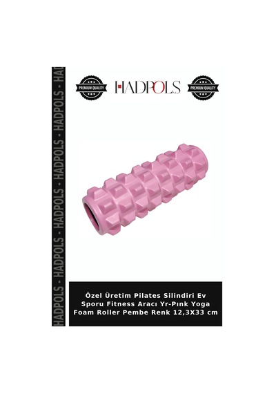 Özel Üretim Pilates Silindiri Ev Sporu Fitness Aracı Yr-pınk Yoga Foam Roller Pembe Renk 12,3x33 Cm