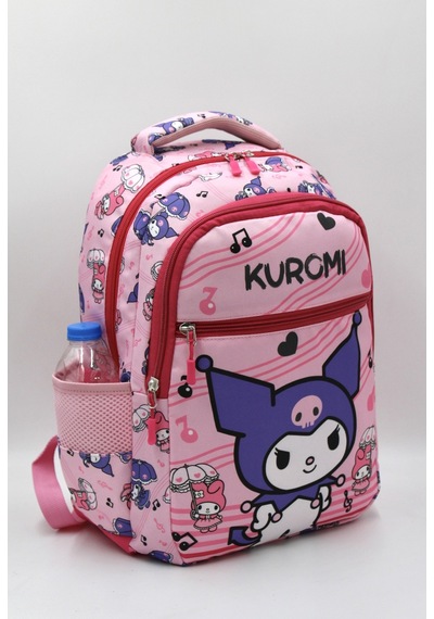 Kuromi Desen Pembe Ortopedili Beslenmelikli Sırt İlkokul Çantası