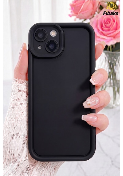 Fibaks iPhone 15 Uyumlu Kılıf Kamera Korumalı Yumuşak Dokulu Renkli Silikon Kapak
