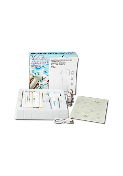 Serve Marker Airbrush Kit 12 Adet Keçeli Kalem