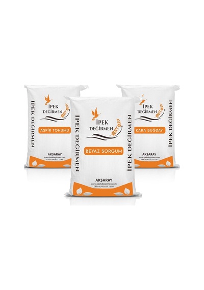İpek Değirmen 3 Kg Premium Güvercin Yemi Sorgum Aspir Kara Buğday 0.75 LT - 2.5 LT - 12 KG
