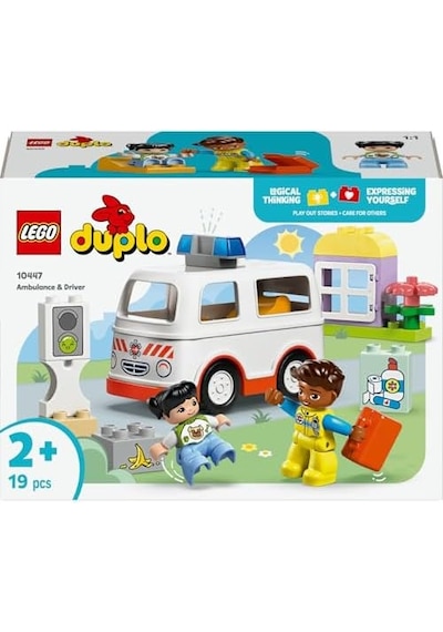 Town Ambulans Ve Sürücü 10447-2 Yaş Ve Üzeri Çocuklar İçin Eğitici Ve Yaratıcı Oyuncak Yapım Seti 19 Parça