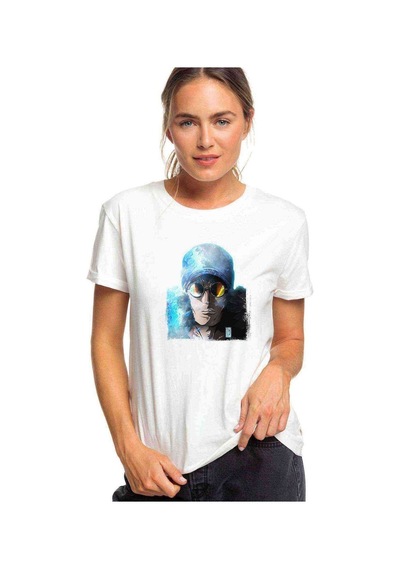 Anime One Piece Roronoa Baskılı Beyaz Kadın Tshirt