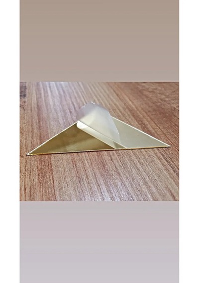 3d Ayna Çıkartmaları Üçgen Aynalı Pleksi Gold Duvar Dekoru 60'lı Gold