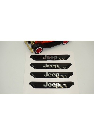 Jeep Logo Kapı Kenarı Koruma Metalize Damla Desen 3M Band