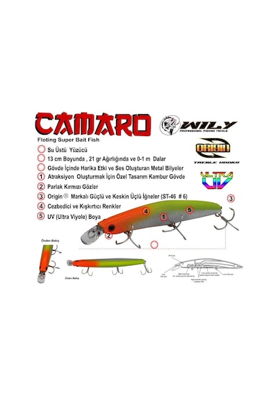 Wily Camaro 130 F Maket Balık 13 Cm 21g - 09