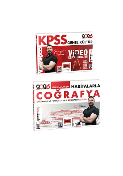 2026 Engin Eraydın Kpss Coğrafya 2 Li Set Ders Notu + Haritalarla Coğrafya Güncel Baskı