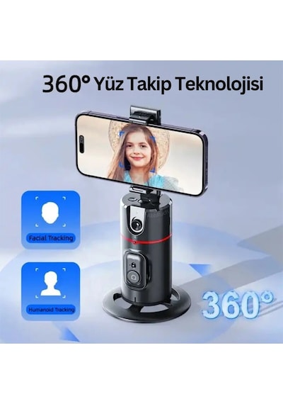 Profesyonel 360 Derece Yüz Takipli Gimbal Telefon Sabitleyici Tripod Fotoğraf/video/selfie/reels
