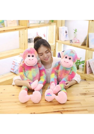 Peluş Maymun Uyku Arkadaşım Yumuşak Renkli Maymun 60 Cm 1 Adet Fiyatıdır . Abyss