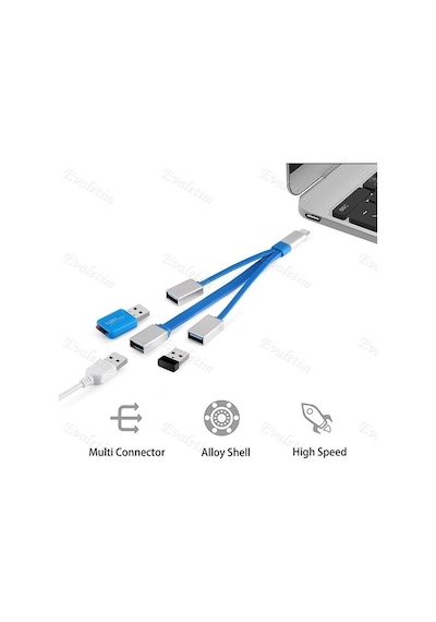 Type C To Usb 3.0 Çoklayıcı 3 Port Hub 4346P 3.1 Adaptör Çevirici