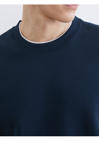 Lcw Vision Petrol Bisiklet Yaka Erkek Kalın Sweatshirt