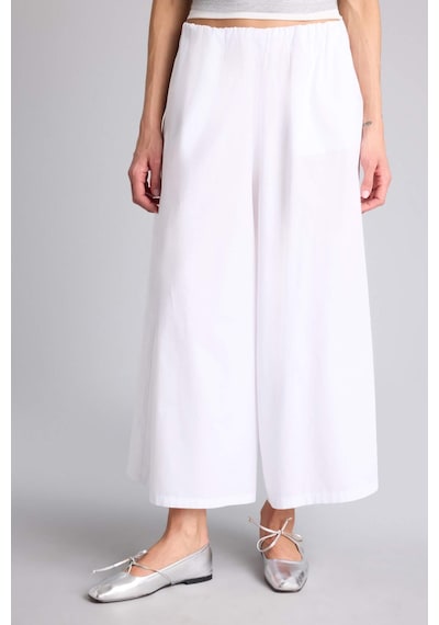 Defacto Wıde Leg Normal Bel Poplin Pantolon H4205ax26smwt84 Beyaz-wt84